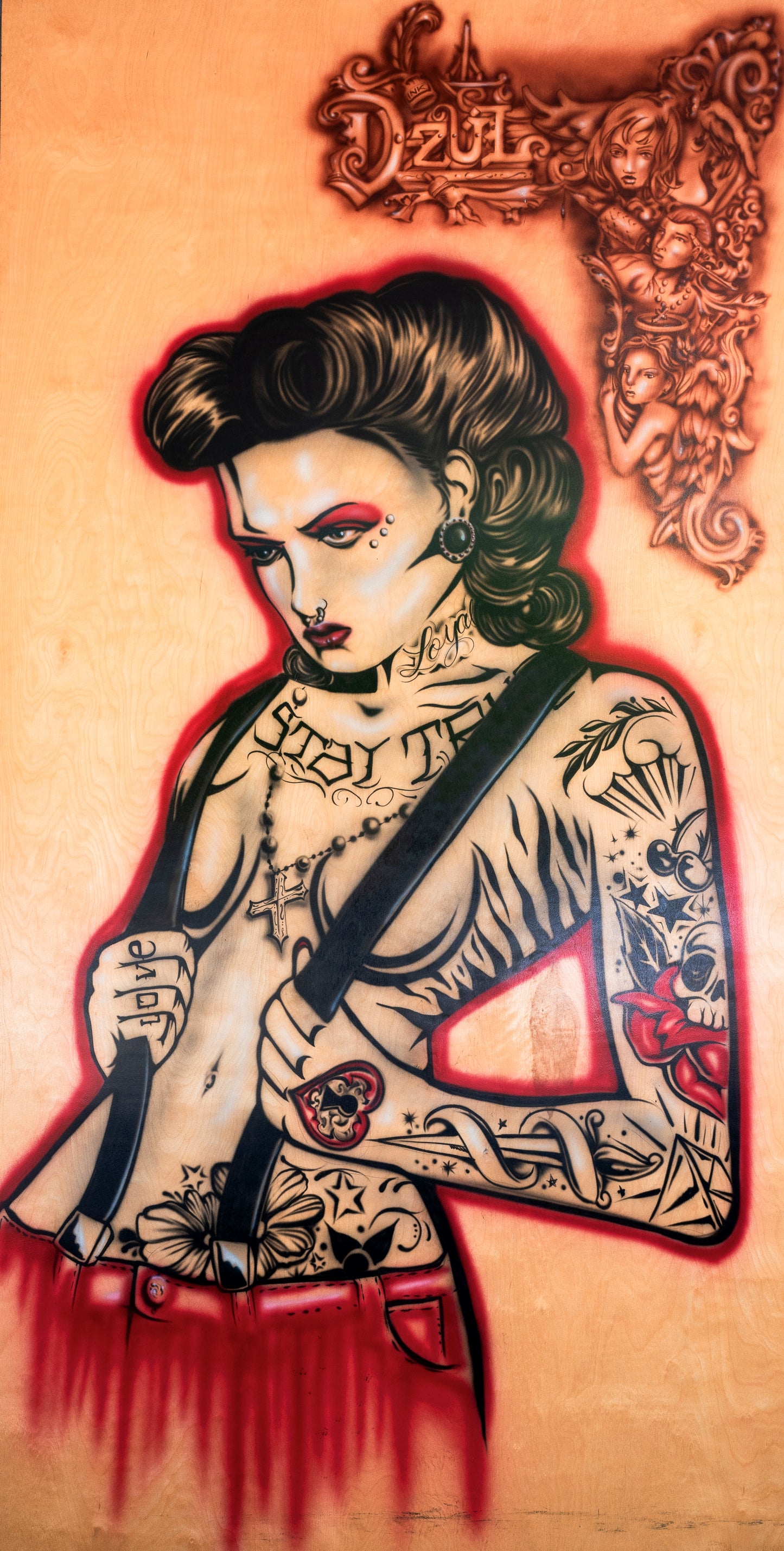 Dzul Pin Up Airbrush Art Print