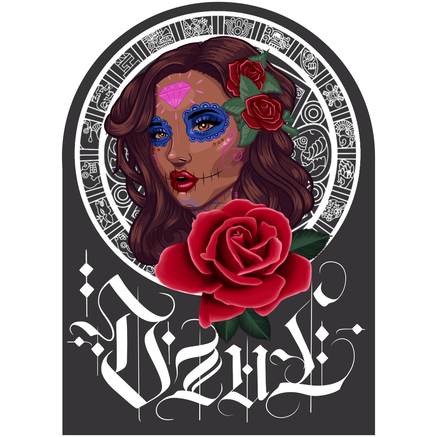 Dzul Color Sugar Skull Sticker