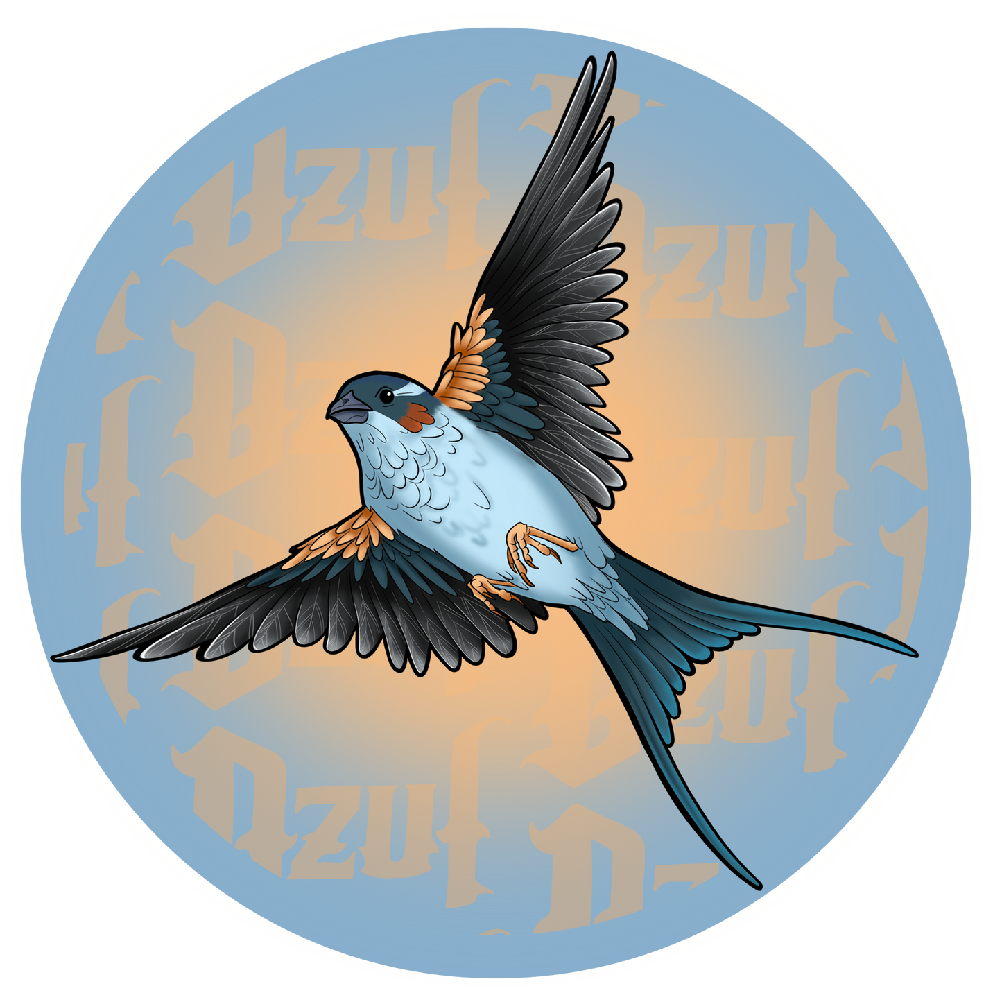 Neo-Traditional Sparrow Sticker
