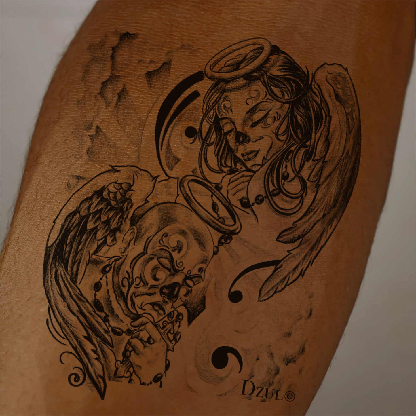 Angel Clowns Temporary Tattoo