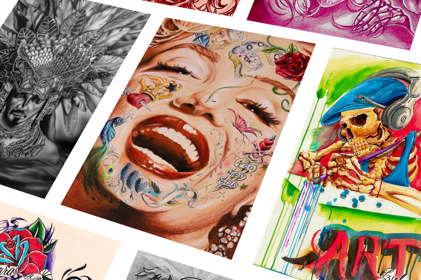 Tatted Marilyn Art Print