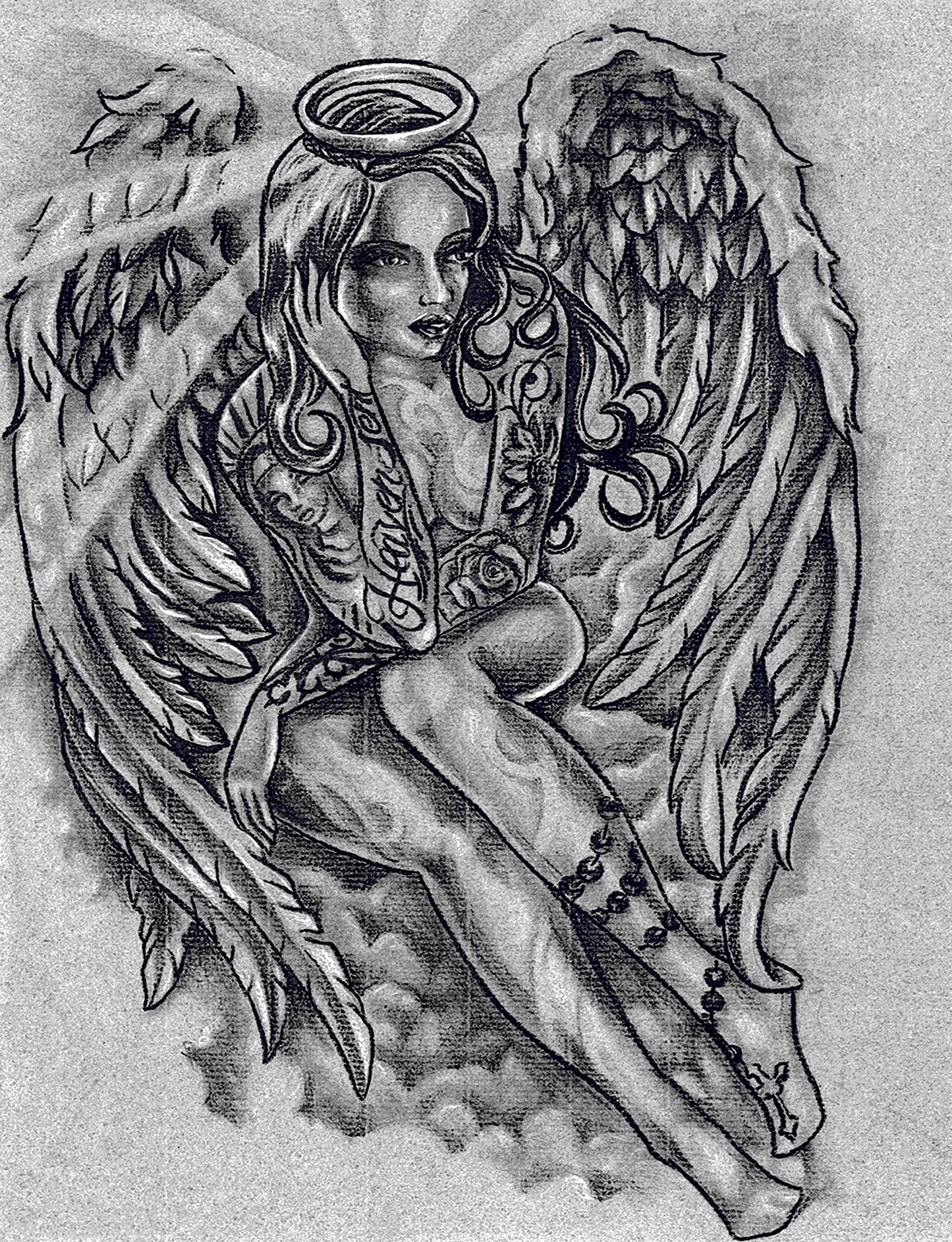 Tatted Angel Art Print