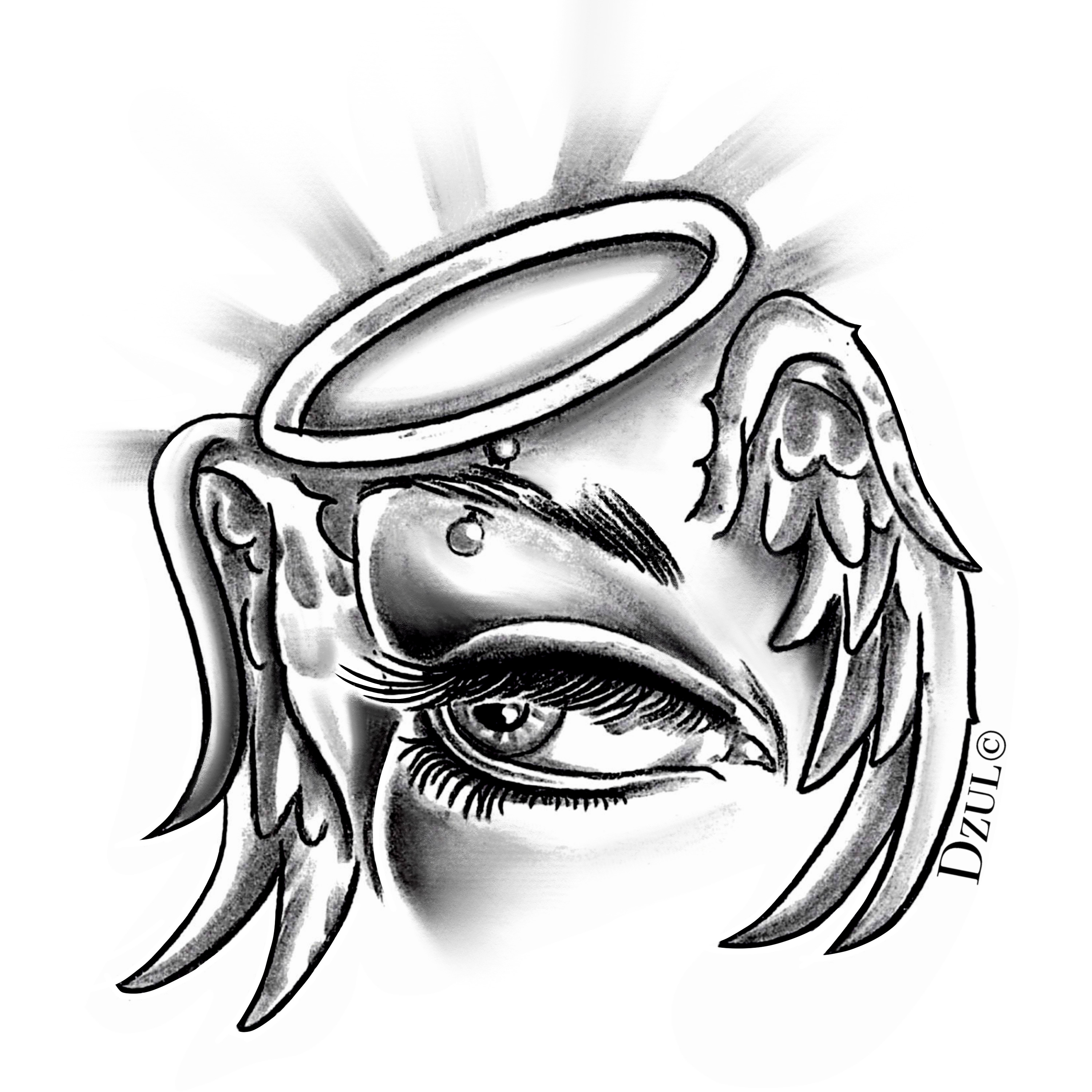 Angel Eye Rage Angel Eye Temporary Tattoo – Dzul Ink Lounge's Shop