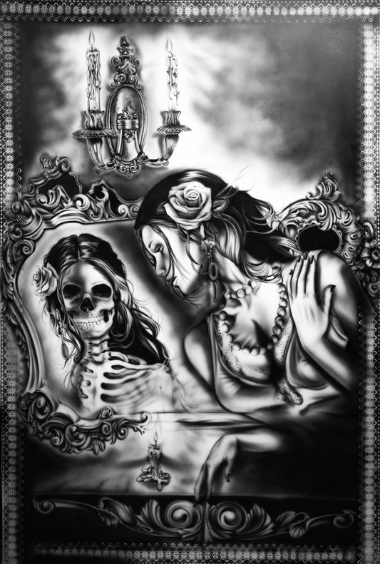 Airbrush Dia De Los Muertos Art Print