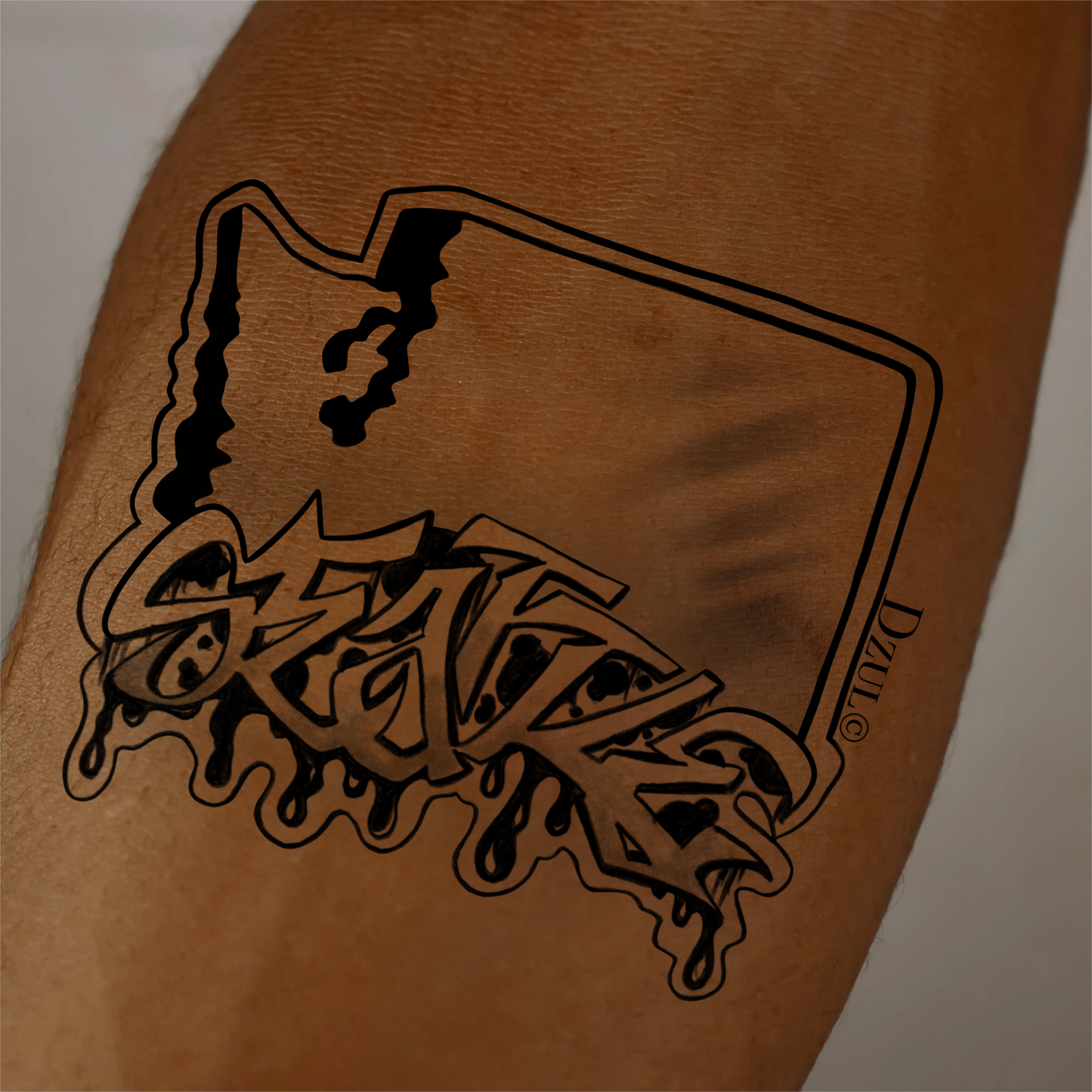 Graffiti Seattle Temporary Tattoo