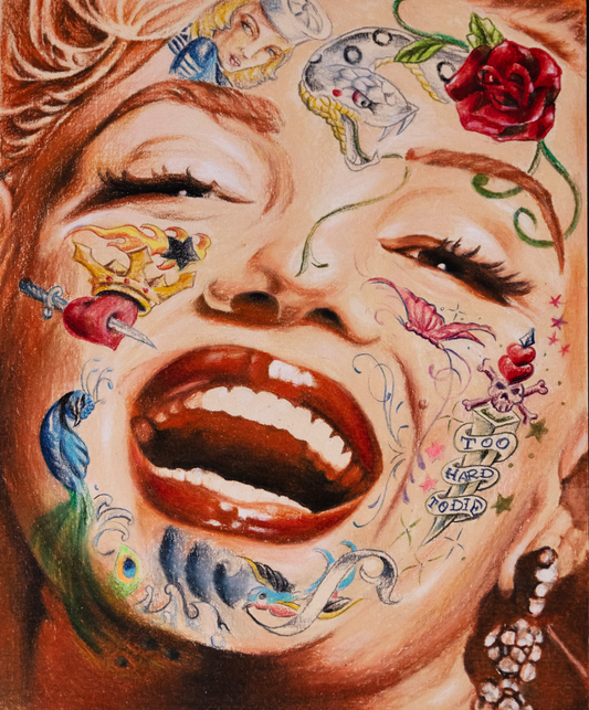 Tatted Marilyn Art Print